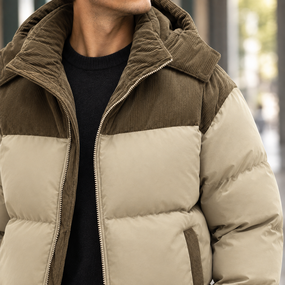 Conrad Panelled Puffer Jacket - Alternate Angle