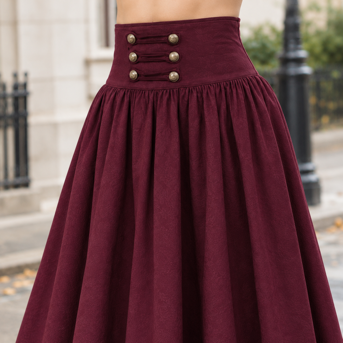 Lucia Cashmere Maxi Skirt - Feature Close-up
