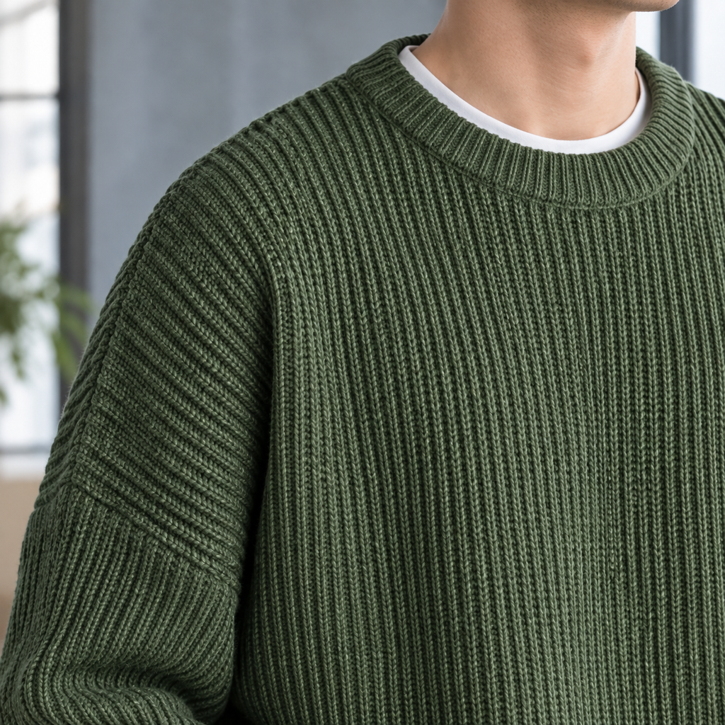 Oberon Ribbed Sweater - Reverse or Side Angle