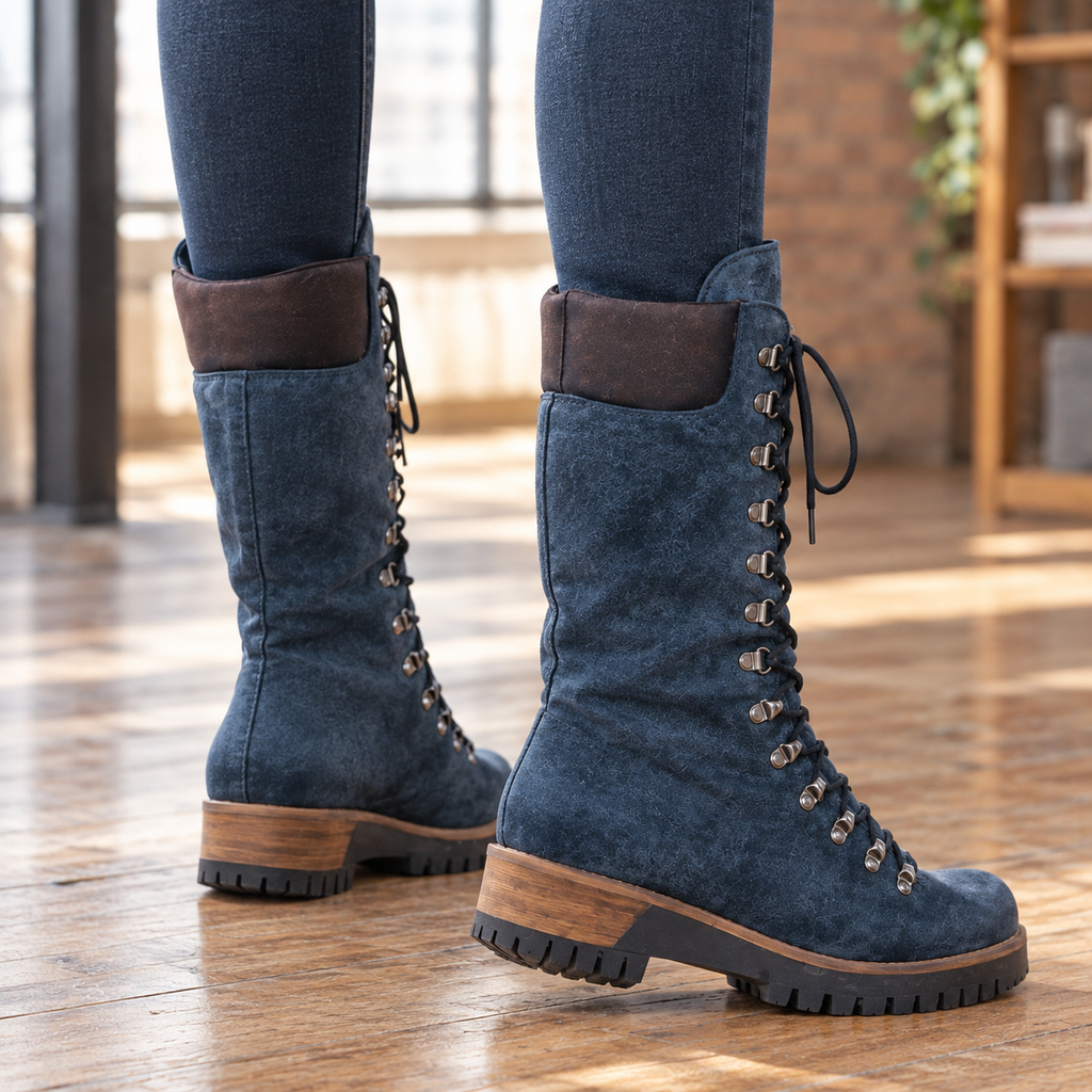 Badoer Lace-Up Boots - Reverse or Side Angle