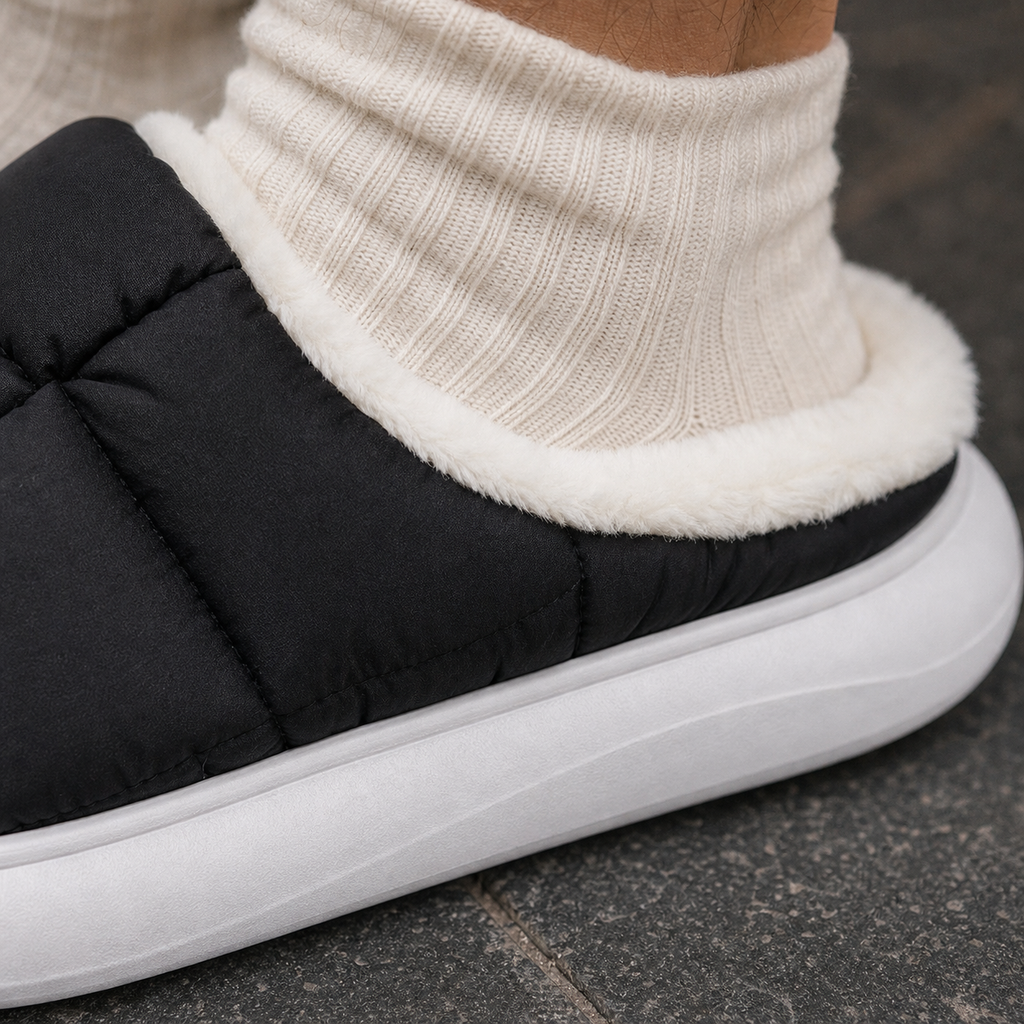 Dalmasso Quilted Slippers - Feature Close-up