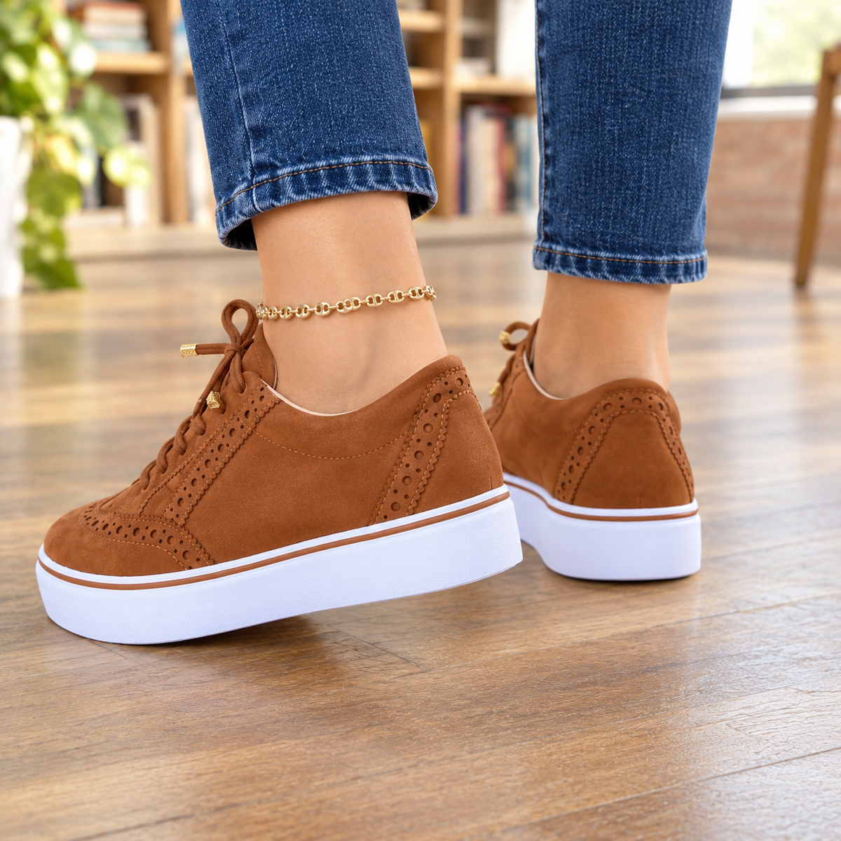 Bellora Brogue Sneakers - Reverse or Side Angle